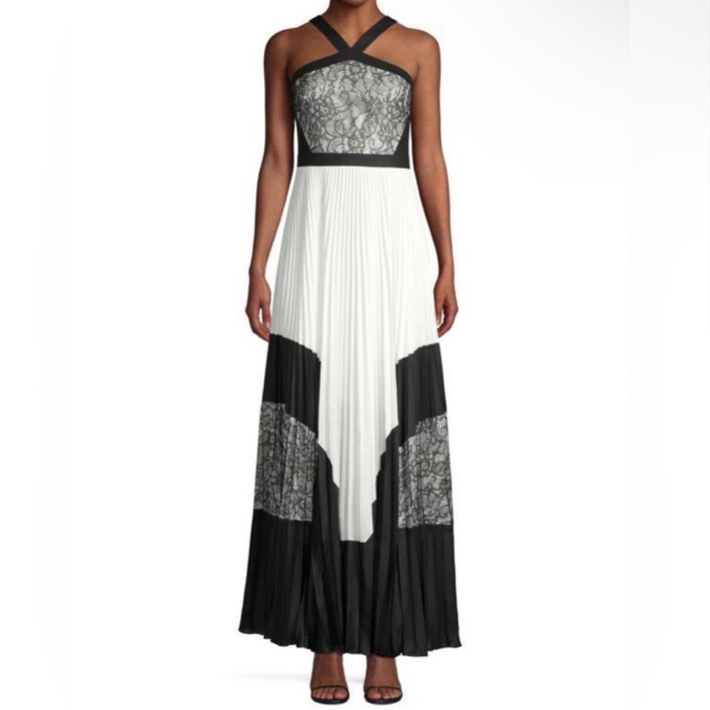 BCBG MaxAzria Black and White Lace Dress